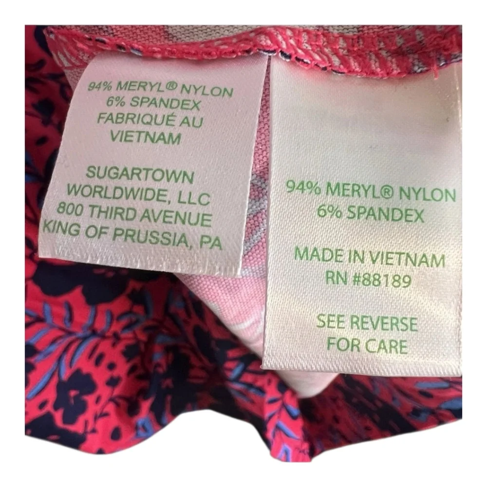 Lilly Pulitzer Chilly Lilly Braedyn SPF 50 Floral Red and Blue Dress Medium EUC - Picture 4 of 6